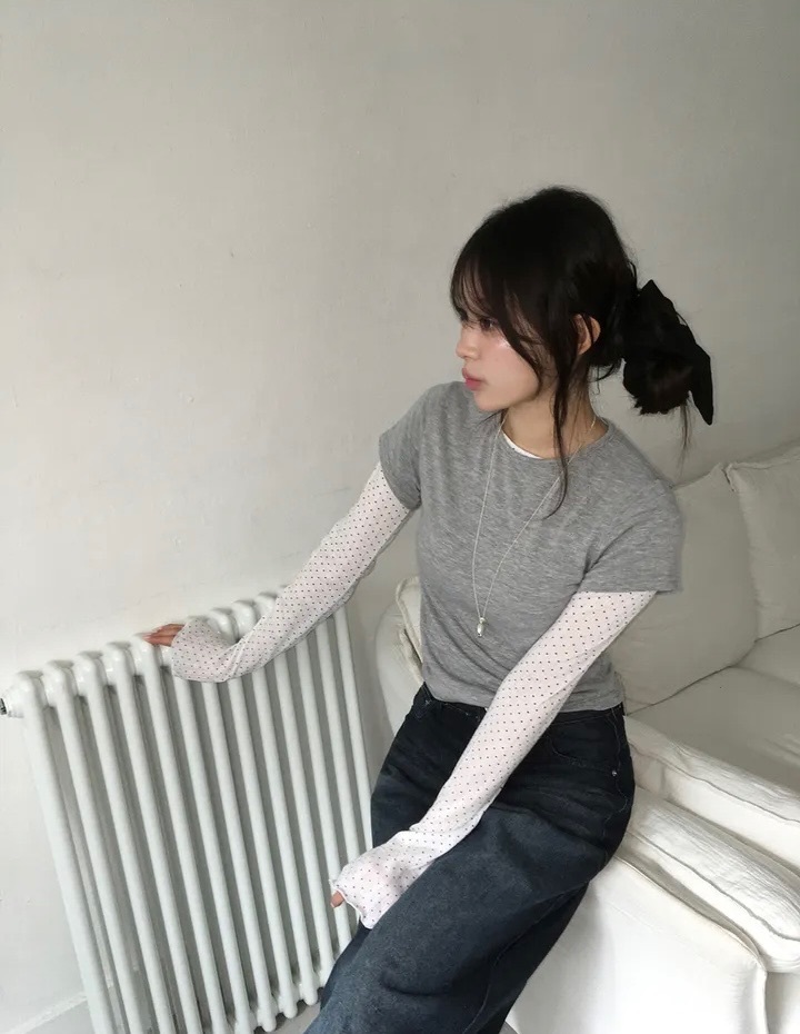 【18/3完額外95折首批優惠價預訂】韓國波點疊穿套裝（3色）