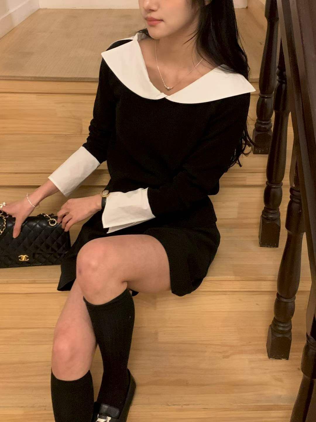 MN5504 校園拚色反領上衣 *特價* (充值購物金不適用)