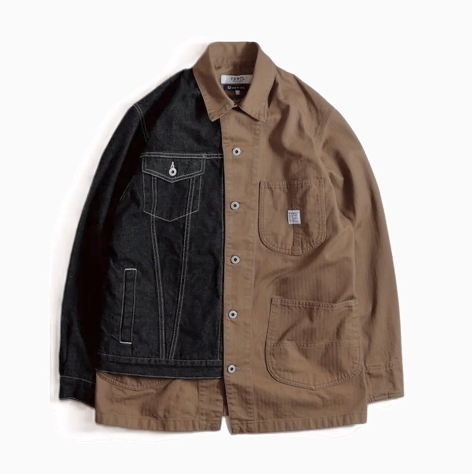 LAST PCS: FDMTL JAPAN THIRD JACKET COVERALL RINSE - BROWN PRE ORDER ITEM (預訂中)