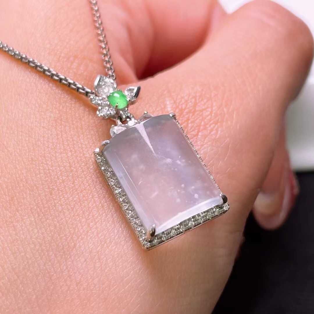 翡翠無事牌吊墜,天然翡翠A玉, 緬甸玉, Jade, Jadeite