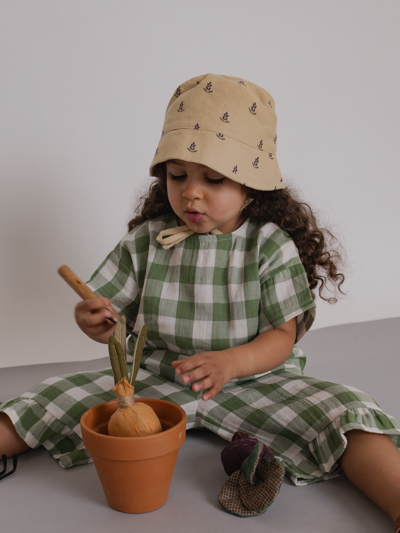 Organic Zoo - Dill Gingham Resort Pants