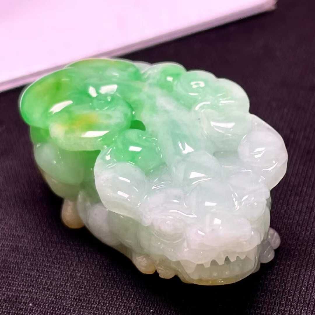 翡翠貔貅吊墜,天然翡翠A玉, 緬甸玉, Jade, Jadeite