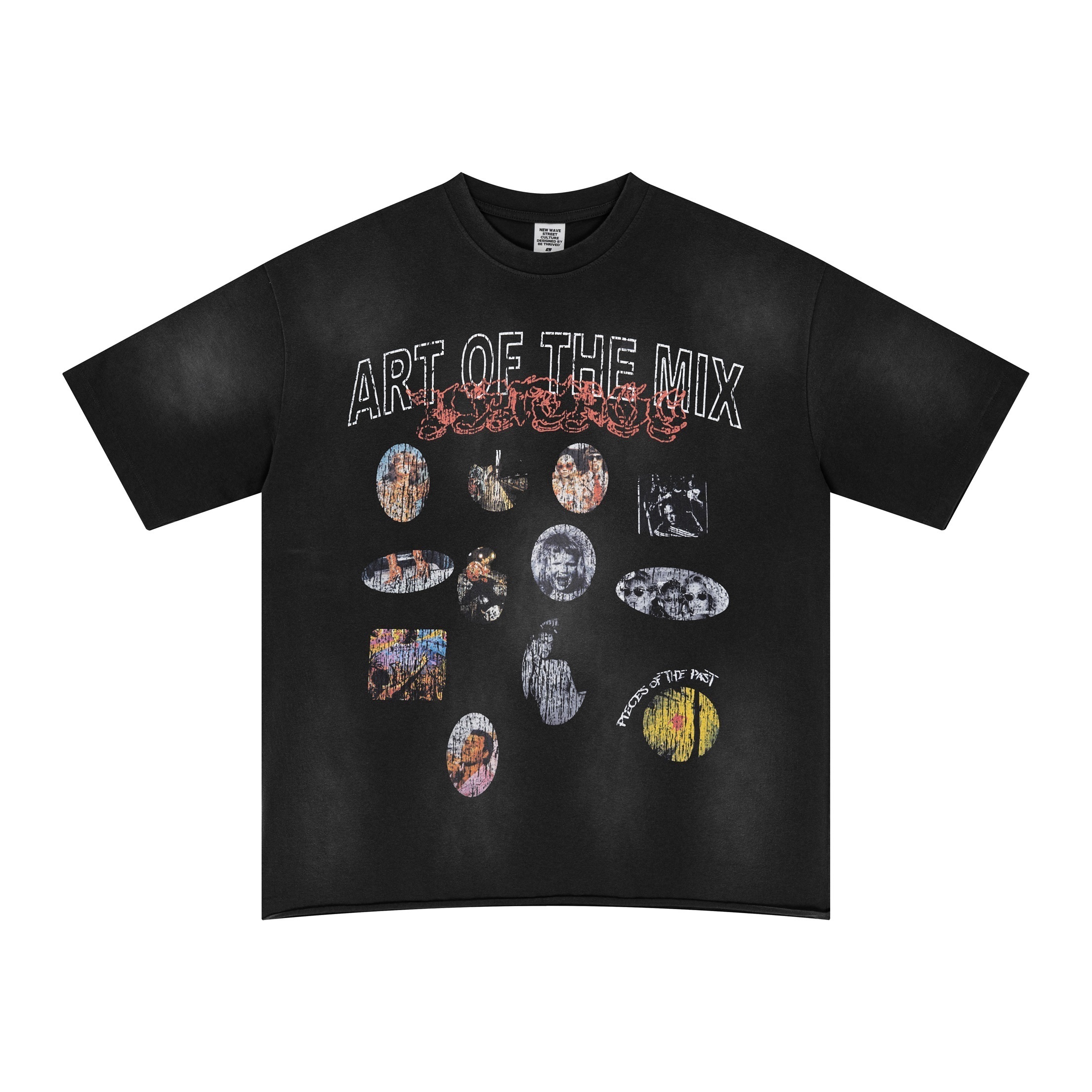 《S.V》復古人像拼貼水洗短T