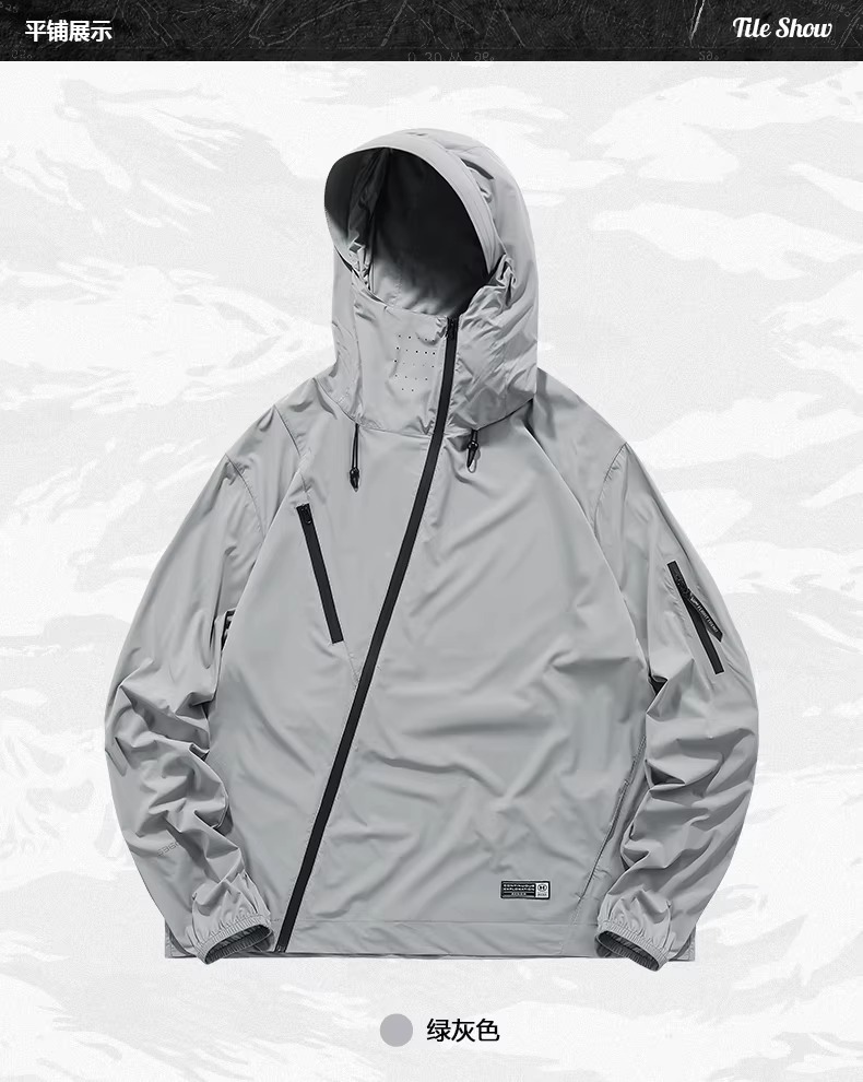 𝙏𝙀𝘾𝙃𝙒𝙀𝘼𝙍 斜拉鍊機能冰絲UPF50+透氣皮膚衣