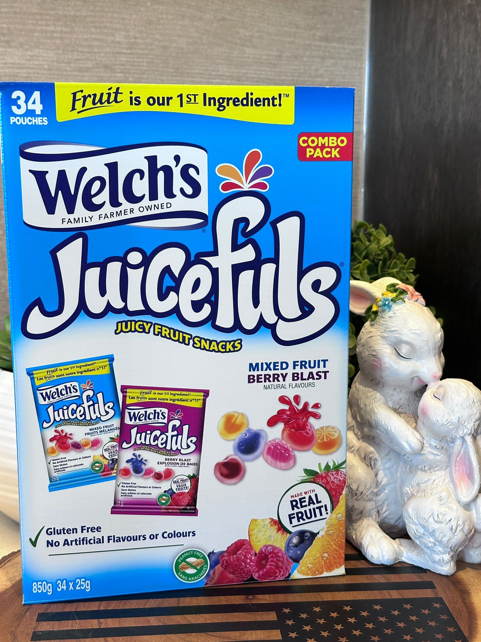 RP95 Welch's Juicefuls 爆汁水果軟糖 25g X34包  **到期日: 約 2026/07
