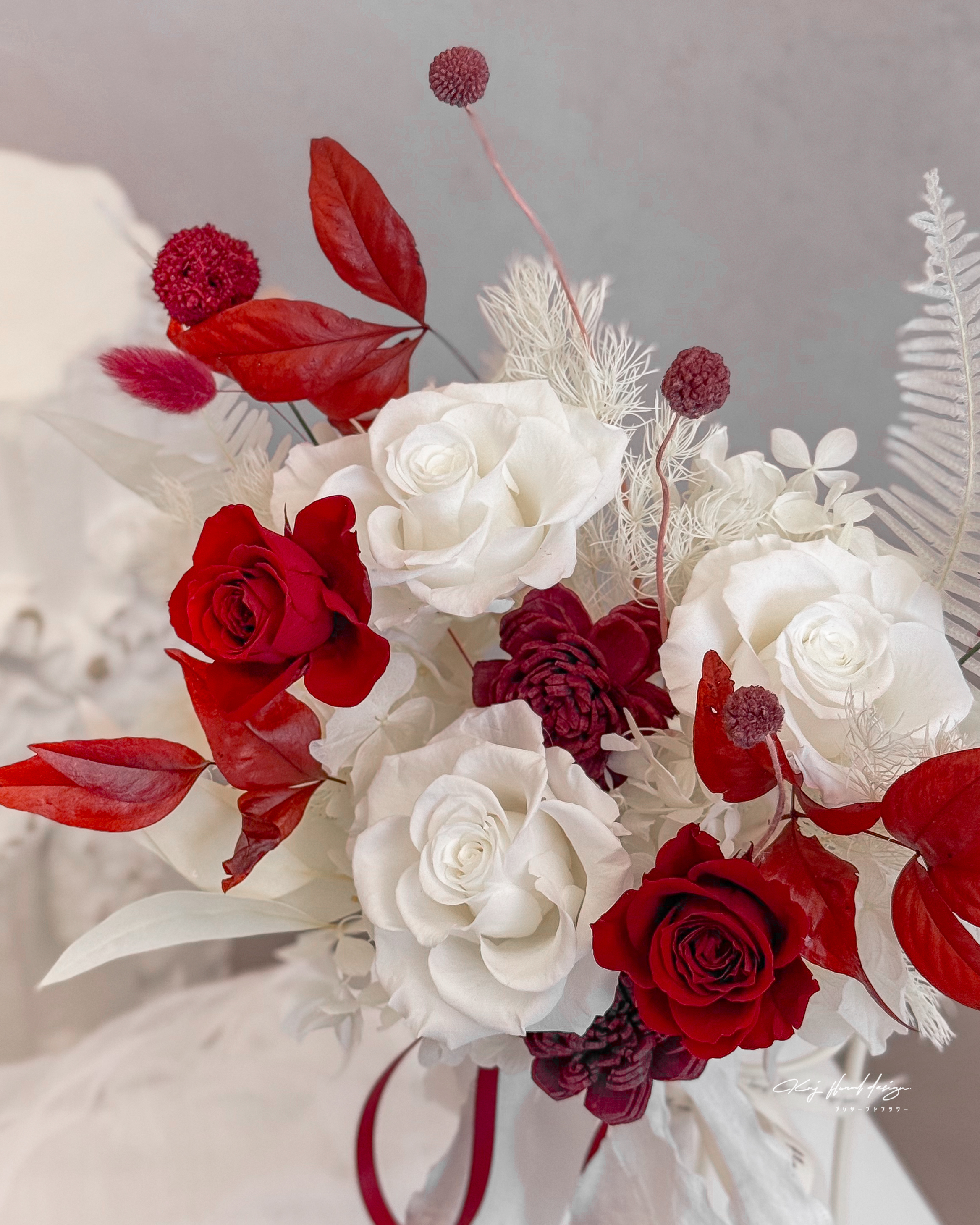 紅絲絨 · 永生玫瑰捧花