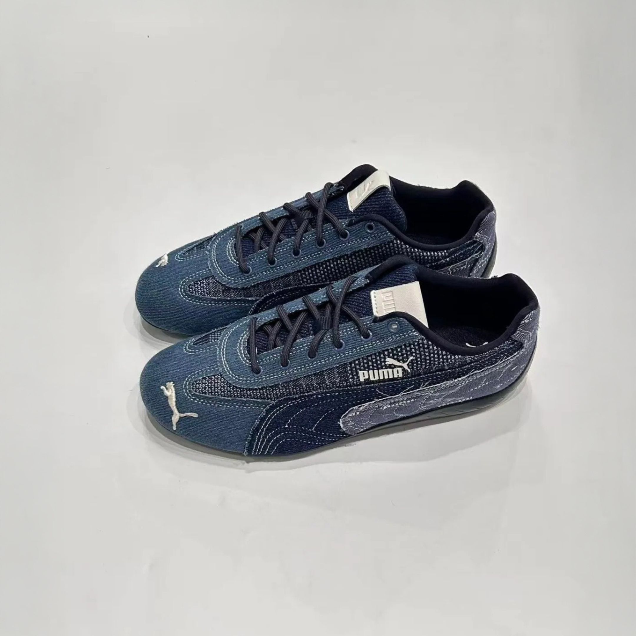 NICEDAY 代購 PUMA SPEEDCAT CRAFTED DENIM 丹寧 牛仔 藍 水洗 復古 布面 拼接 408129-01