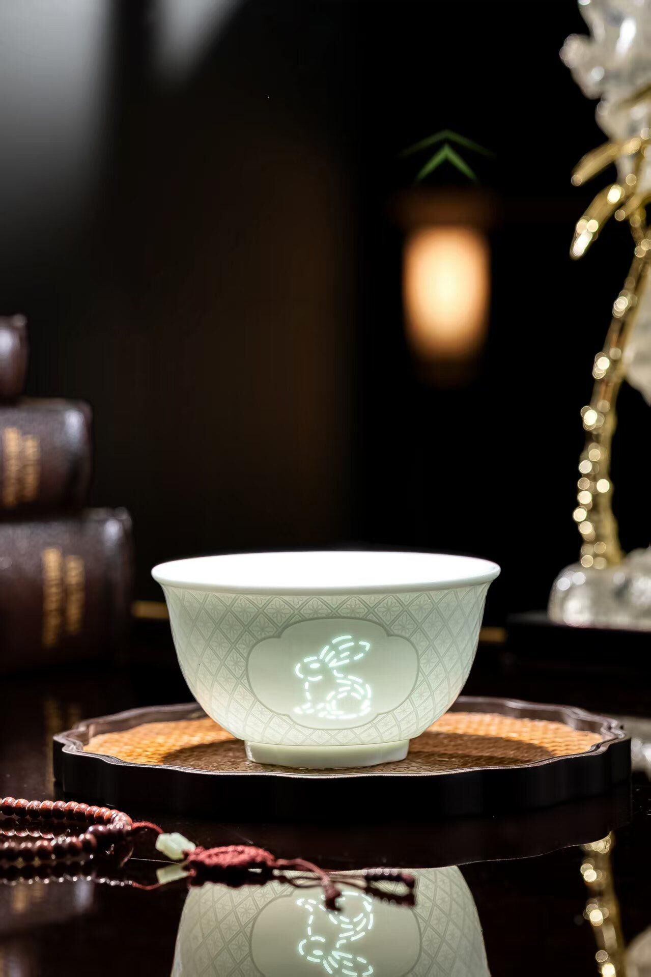 WQ028 F14 如意生肖碗（兔）