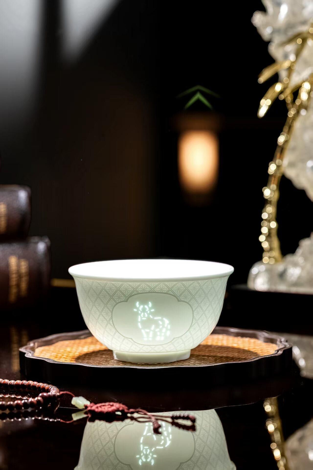 WQ026 D14 如意生肖碗（牛）