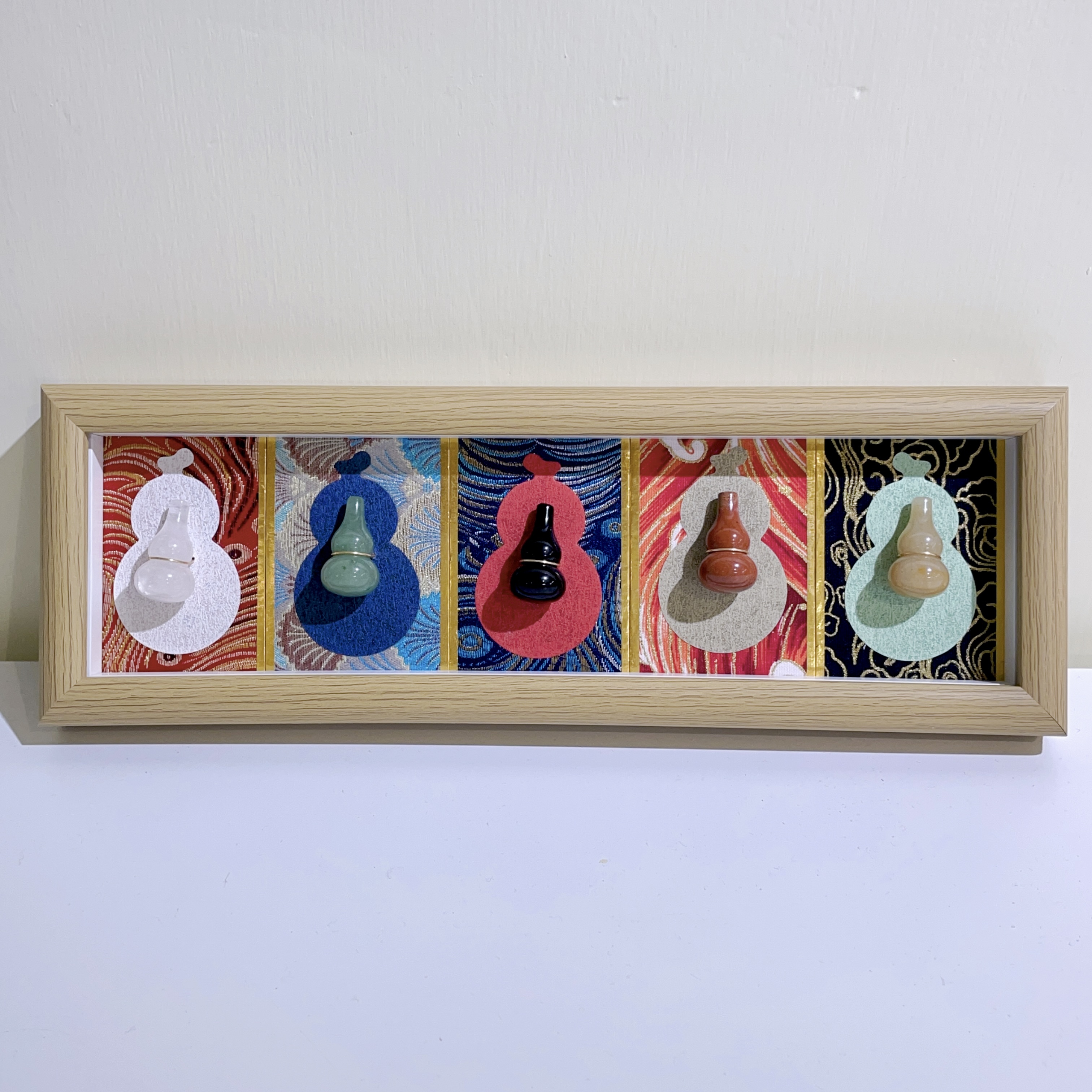 五福臨門五行水晶葫蘆擺件 預定10-14日