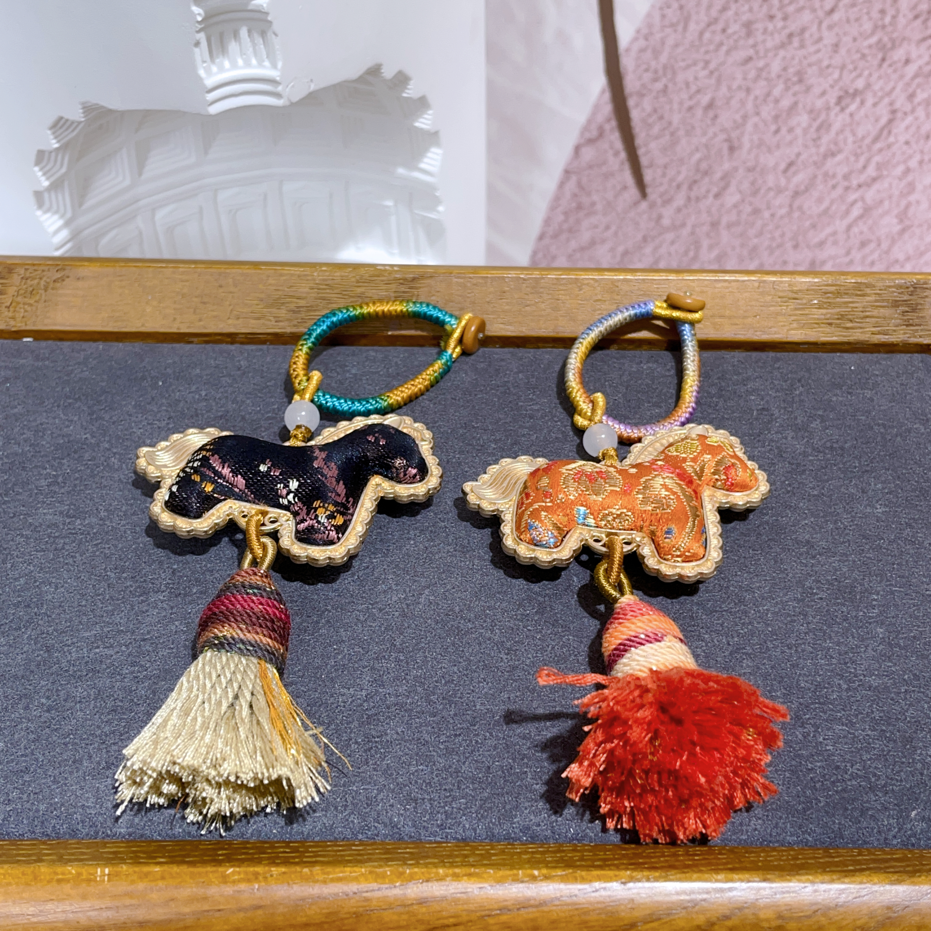 手工宋錦工藝馬上有錢掛件 預定10-14日