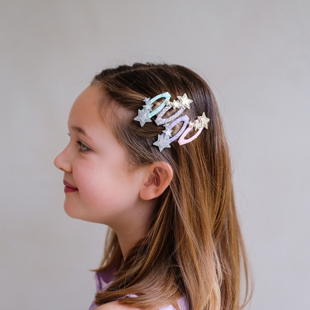 Mimi & Lula 彩虹星辰-流星星辰滴答夾4入