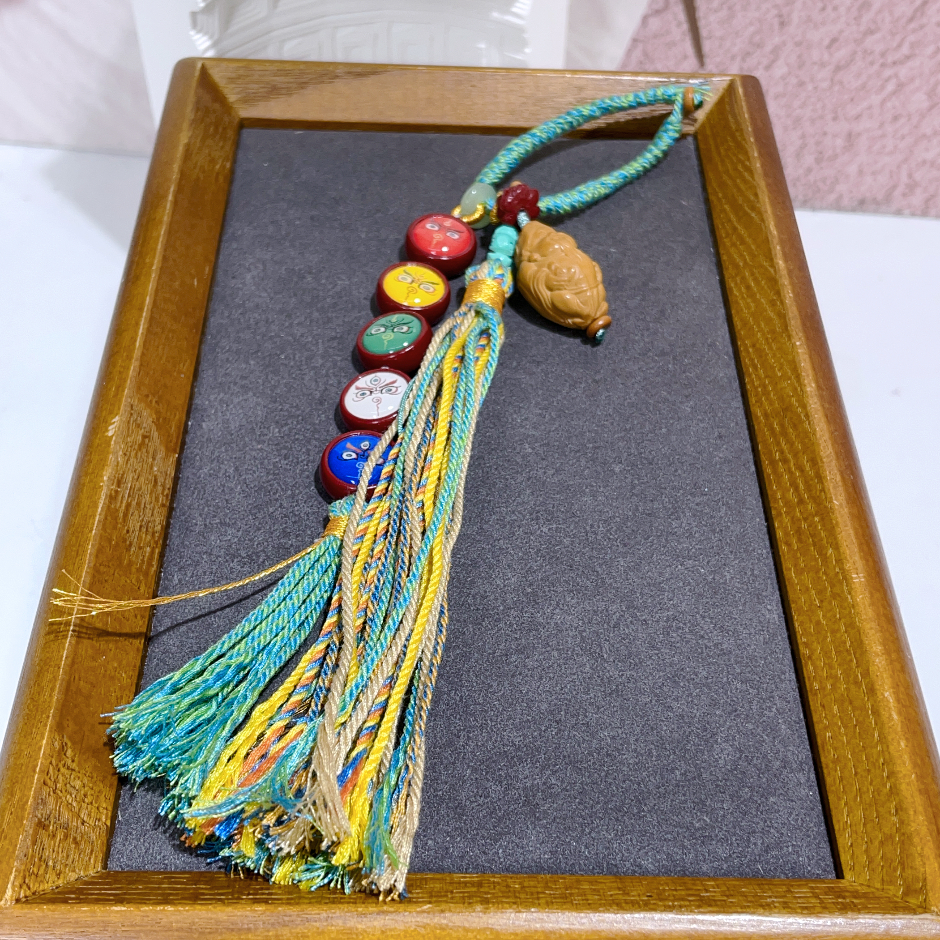 五路財神拼橄欖核掛件 預定10-14日