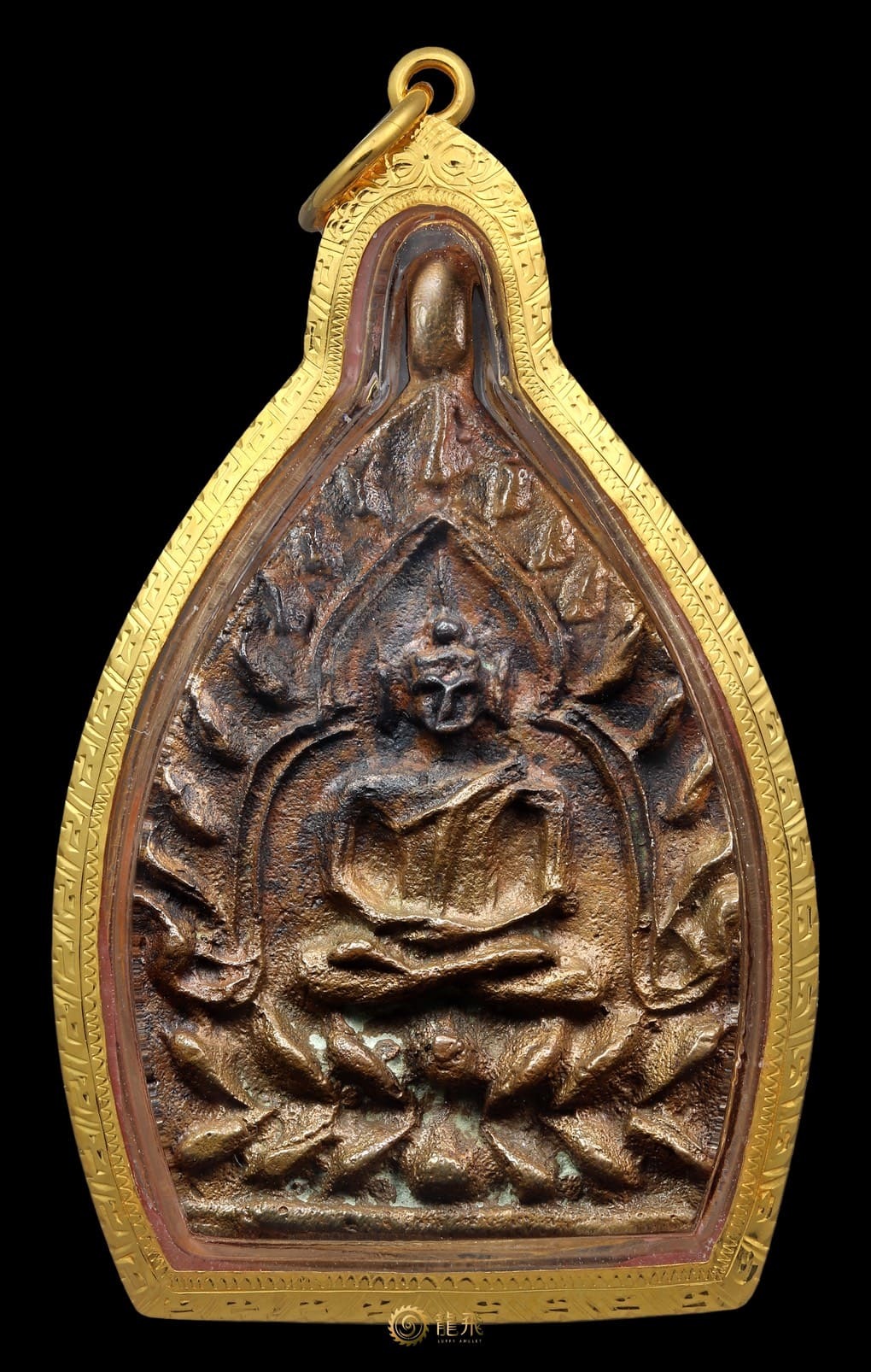 兆索佛（座山佛）二期美品紅銅材質—龍普遮瓦崗芒驕佛歷2535年