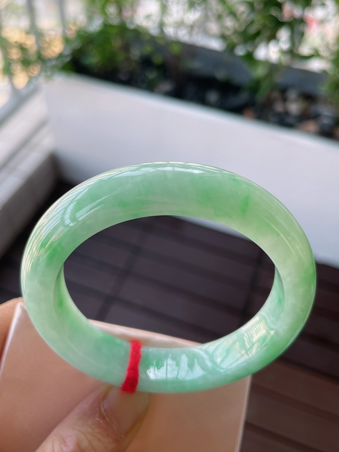 36138 54mm果綠正圈翡翠手鐲 (52-54)