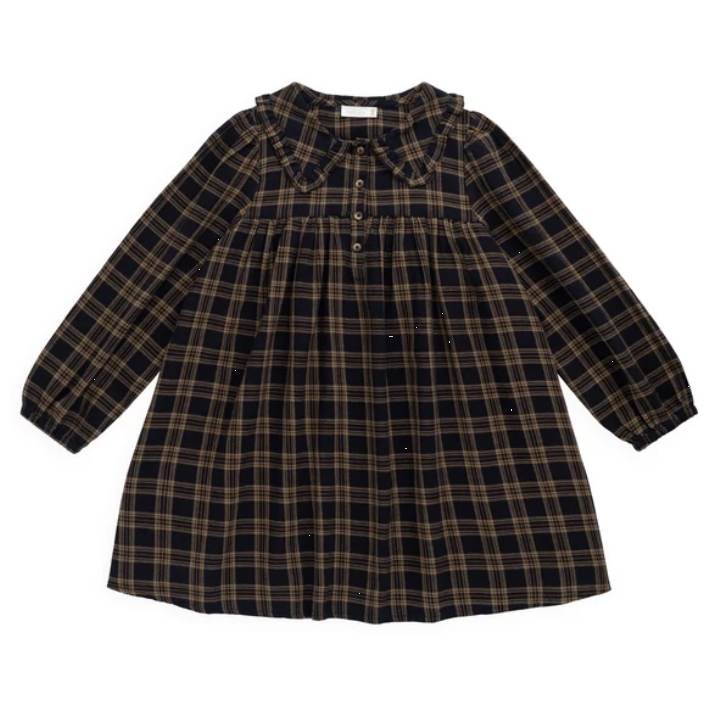 （預購）JAMIEKAY 撞色格紋抓皺吊帶褲 Organic Cotton Arabella Jumpsuit - Woodland Check