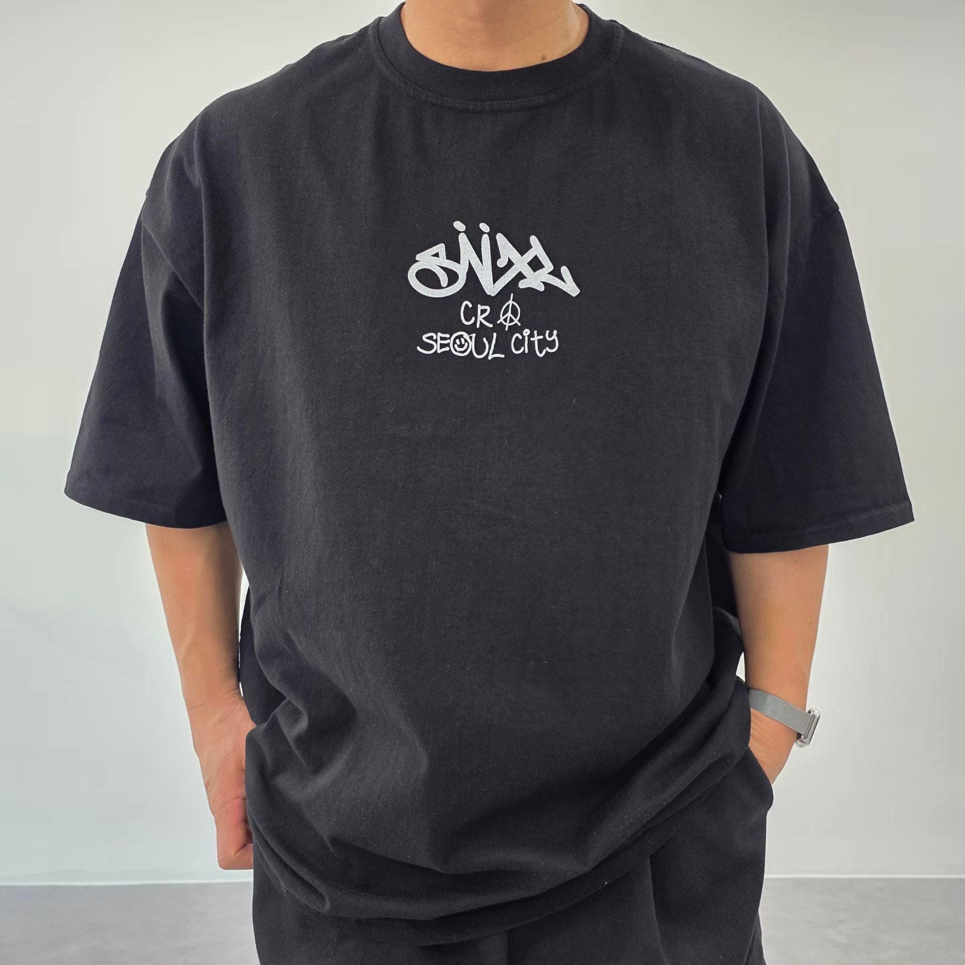 OverSize洗水英文字短袖Tee SVXL-106T