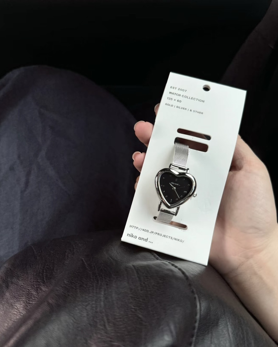<超難買>日本 niko and... 復古愛心手錶 心型 珍珠款