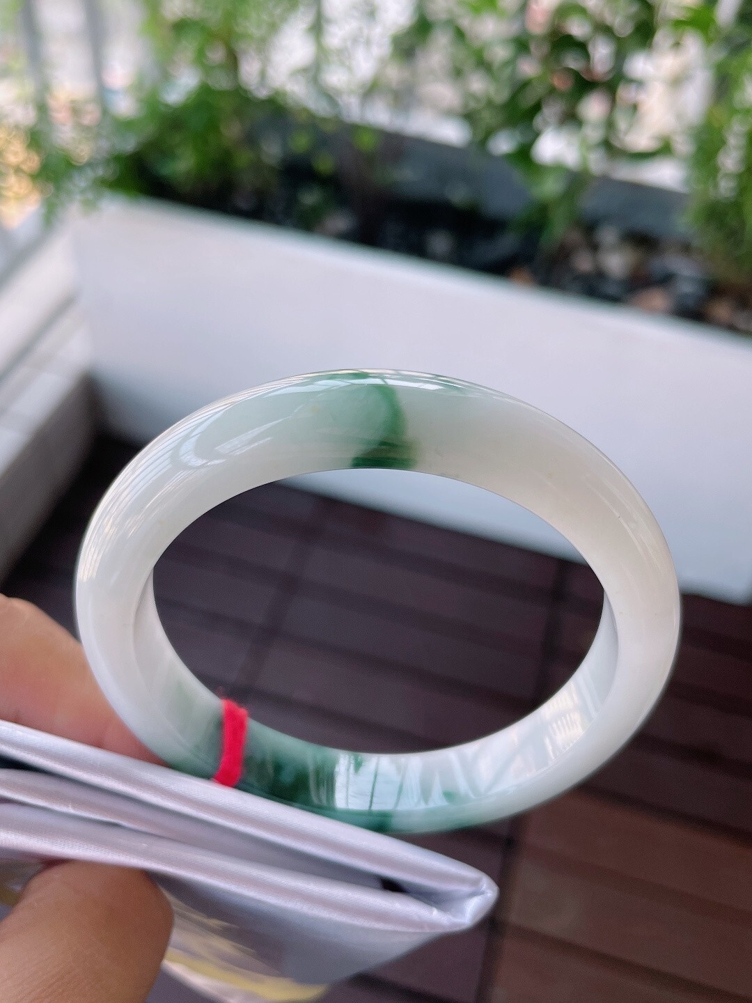 36139 56mm冰飄花正圈翡翠手鐲 (54-56)