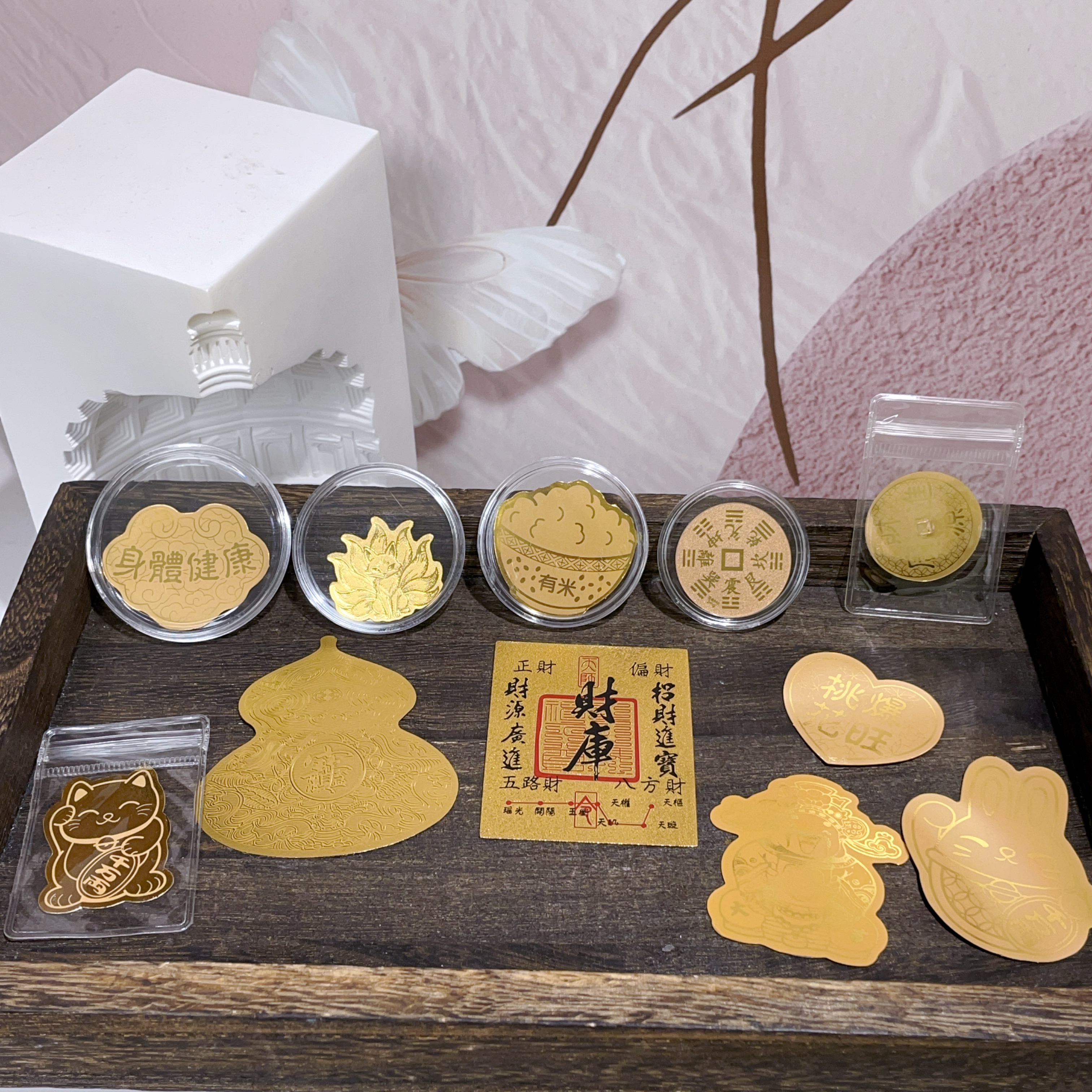 健康招福金箔貼紙
