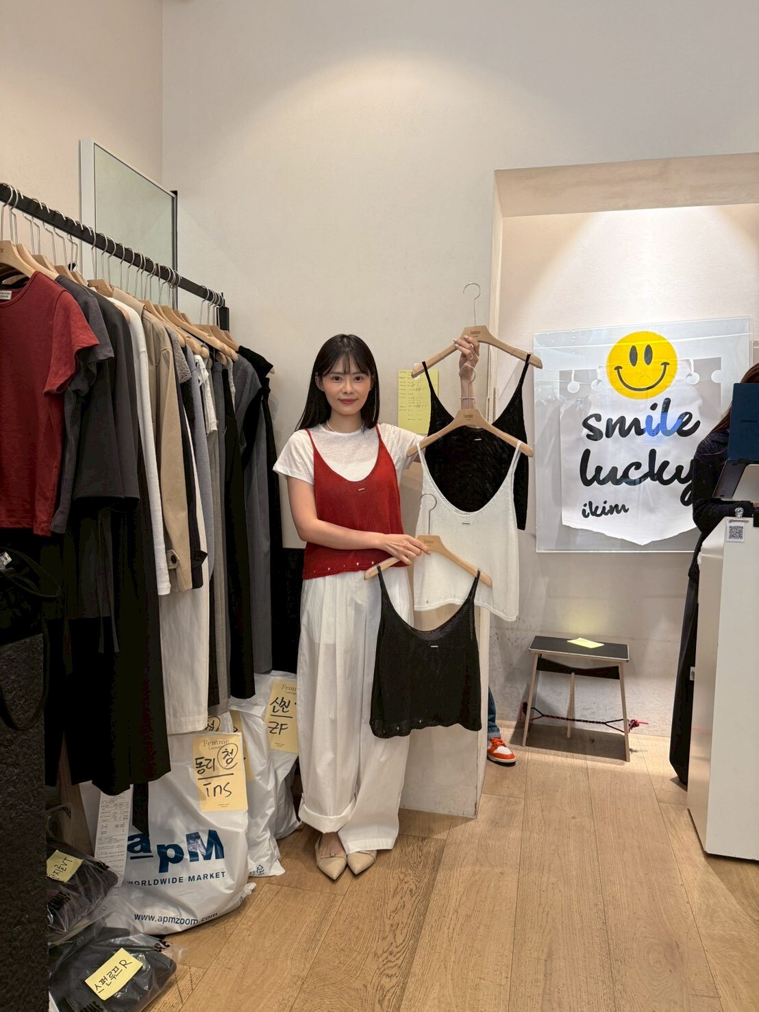 LF6027 亞麻V領吊帶小外搭