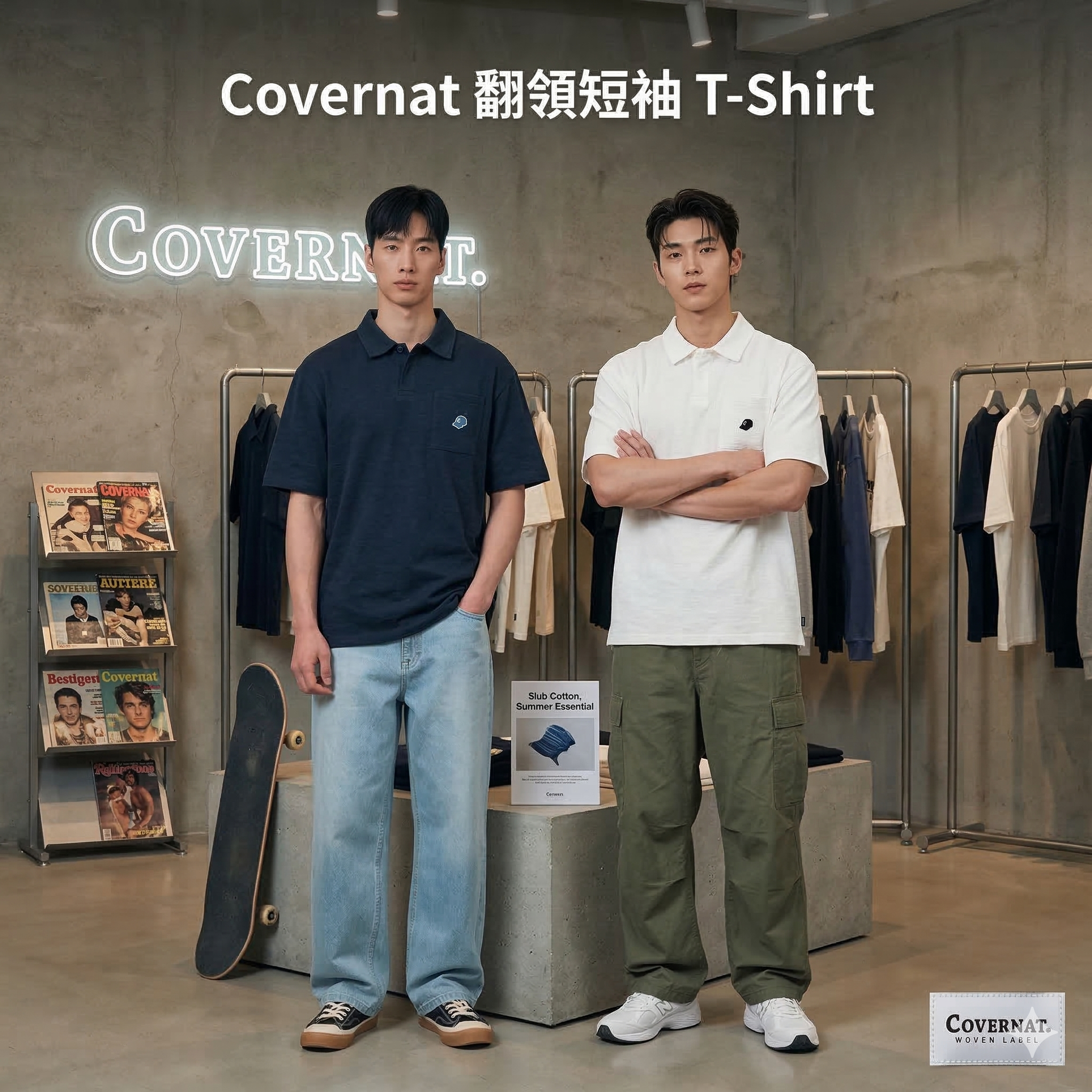 【預購】Covernat K031145 翻領短袖 T-Shirt