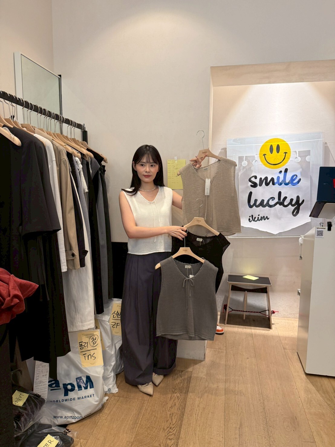 LF6030 領口綁帶鬆身背心