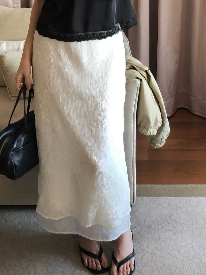 Dasha 浪漫雕花紗裙 [象牙白 / Free ]