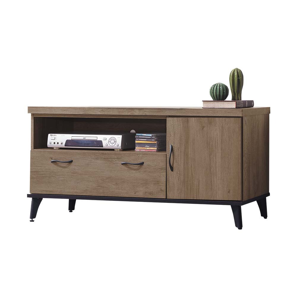 柏蒂家居-歐尼爾4尺一門一抽電視櫃/收納置物櫃