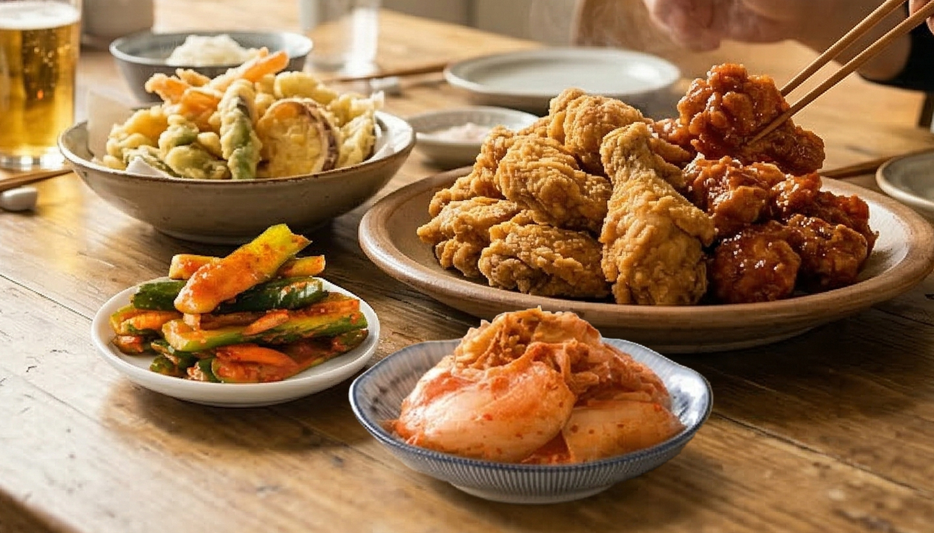 協發行韓式泡菜與泡菜黃瓜餐桌擺盤呈現-韓式風味雙拼-宅配韓式小菜評價首選