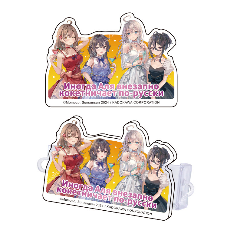 不時輕聲地以俄語遮羞的鄰座艾莉同學(原作) 壓克力手機背夾(附頸繩) A