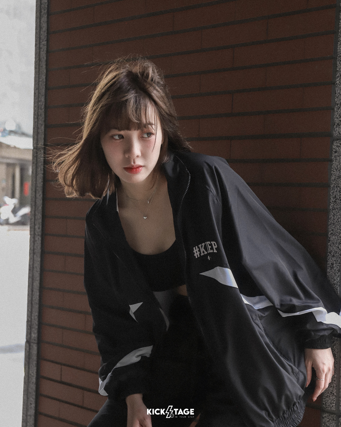 #KEEP ARC SHADOW SPORTS JACKET 黑色 閃電 落肩 網布內裡 風衣 弧影 運動 外套【KS332】