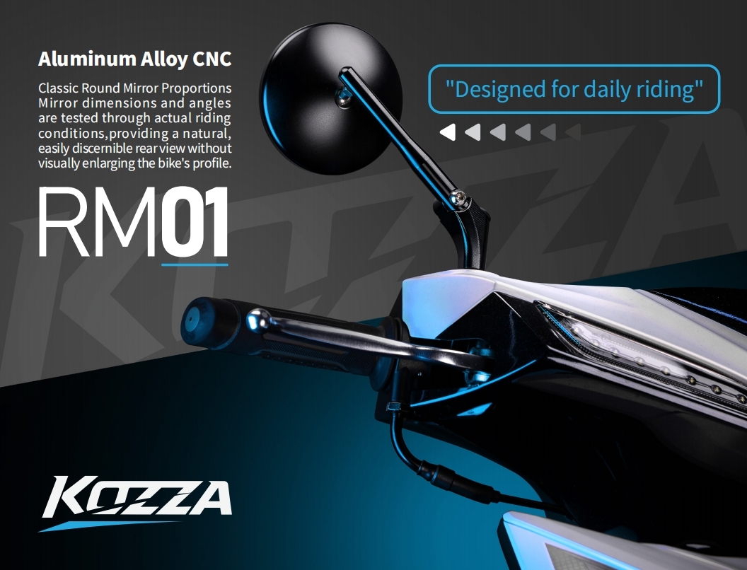KOZZA RM01 後照鏡 鋁合金 可調 車鏡