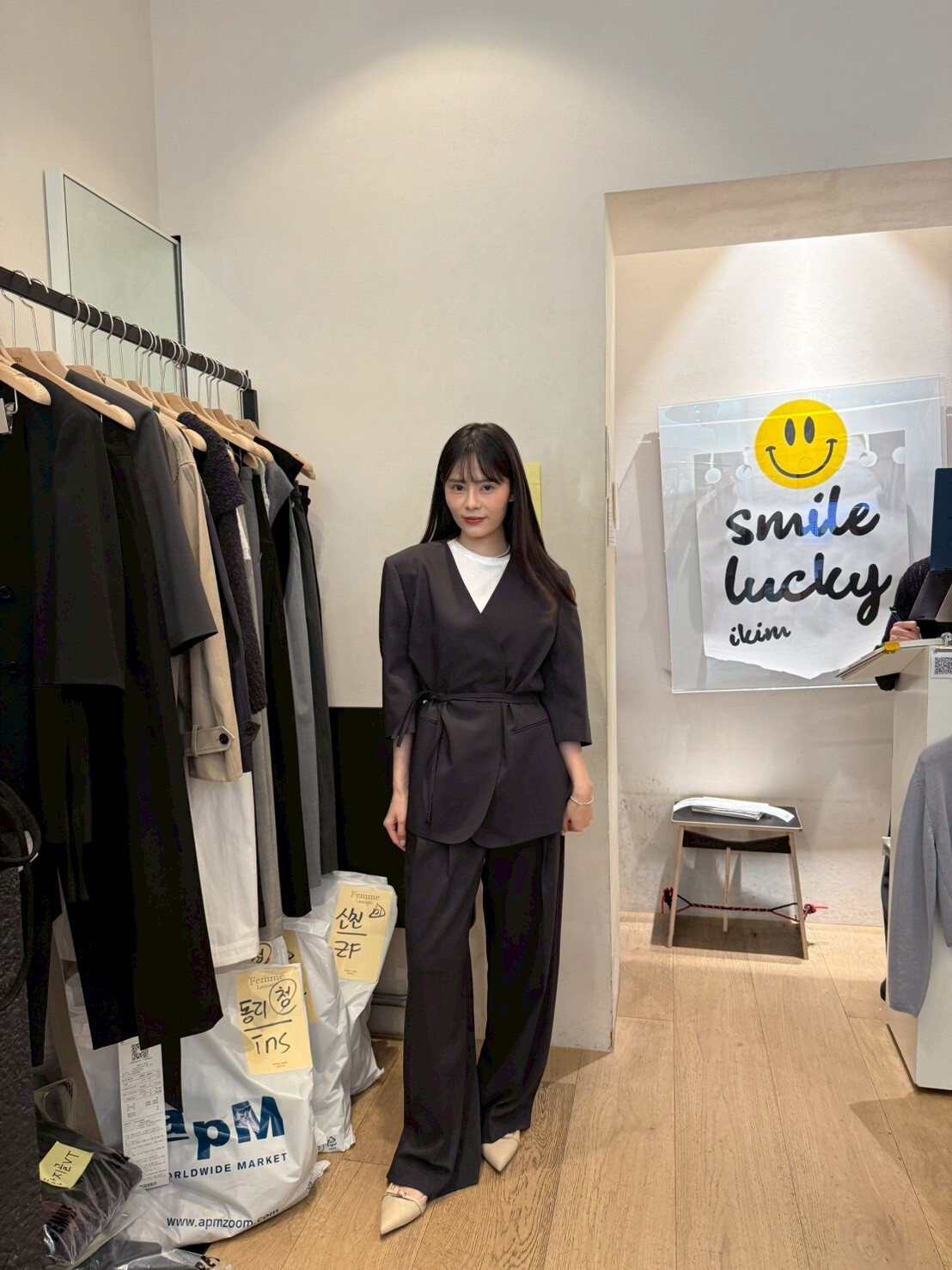 LF6033 單邊扣顯瘦西裝褲