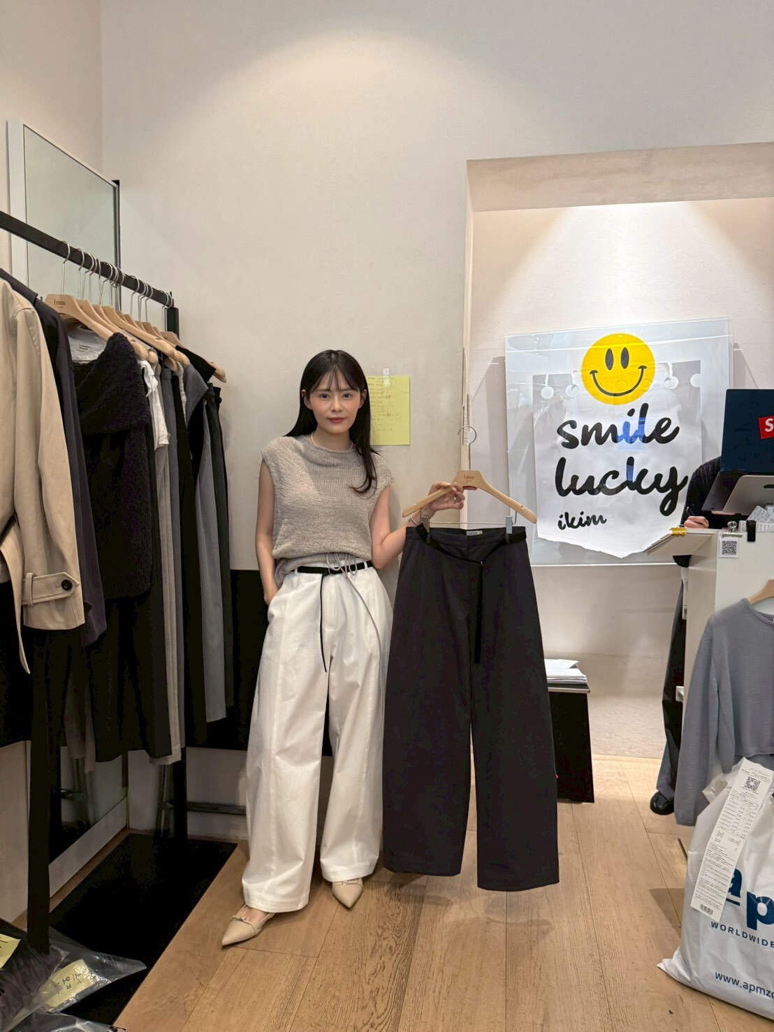 LF6016 休閑歐美寬腿褲