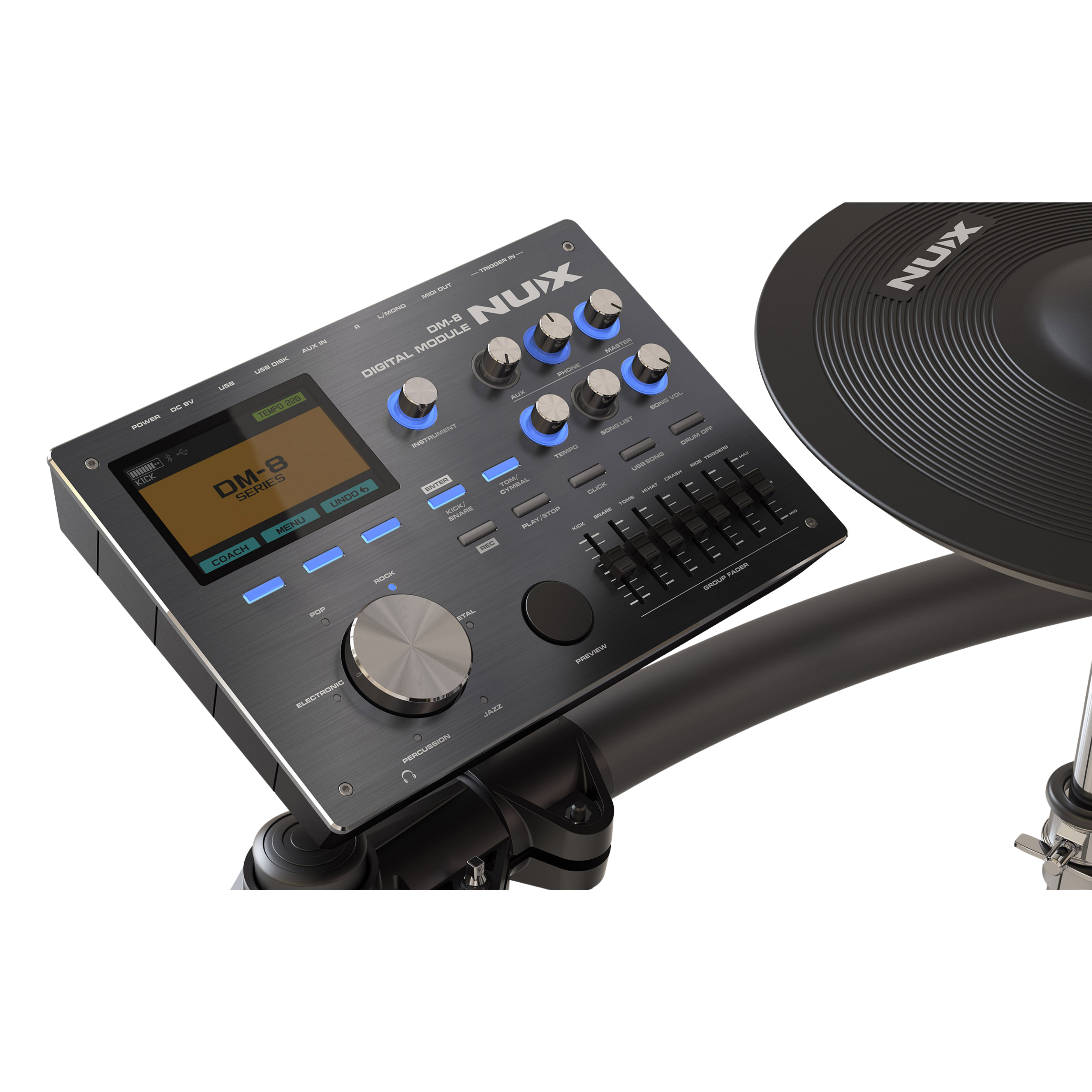 NUX NUX DM-8 全網狀鼓面 電子鼓 五粒組 第 4 張圖片｜三峽鼓 / 打擊