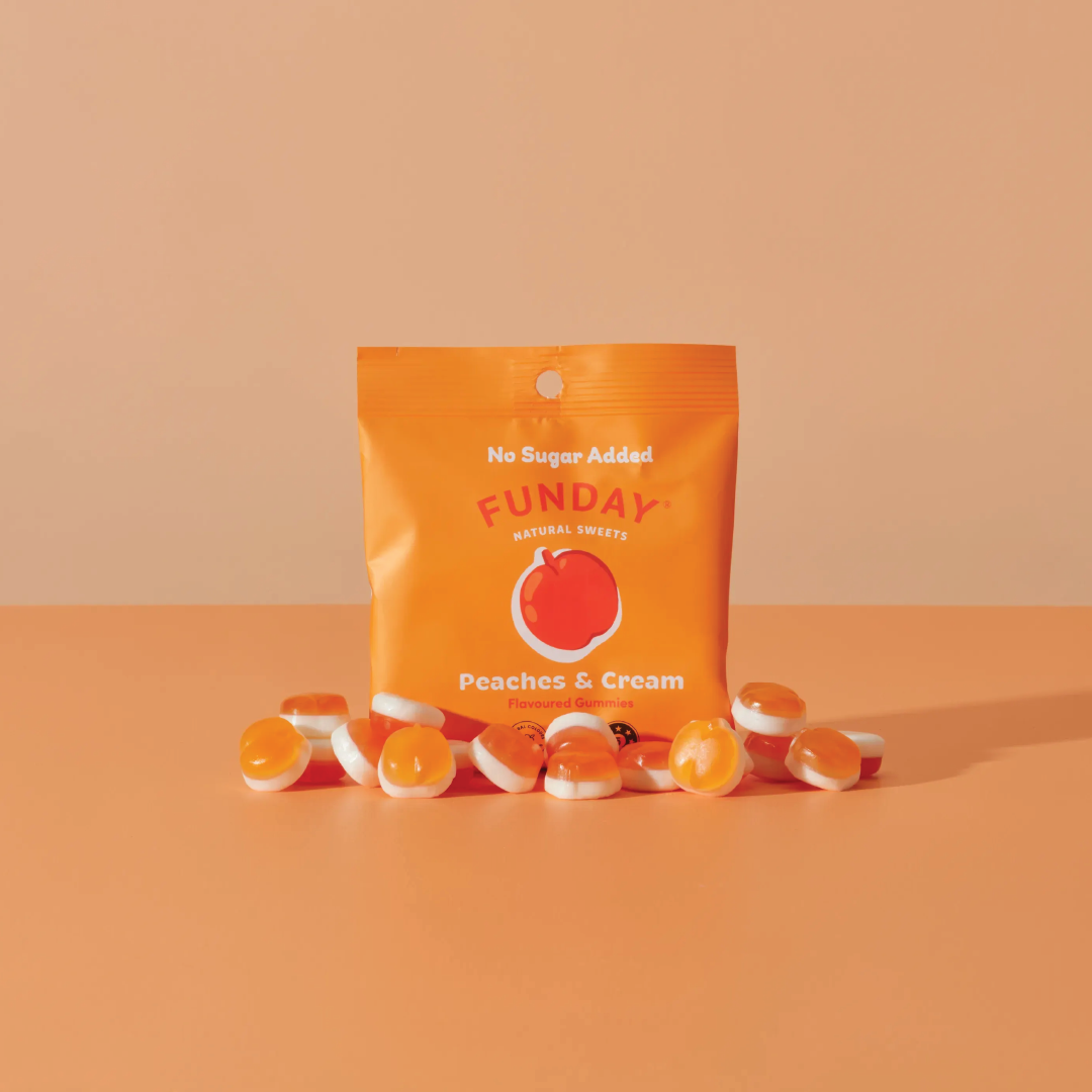 Funday 天然無添加糖 奶油水蜜桃軟糖 50g