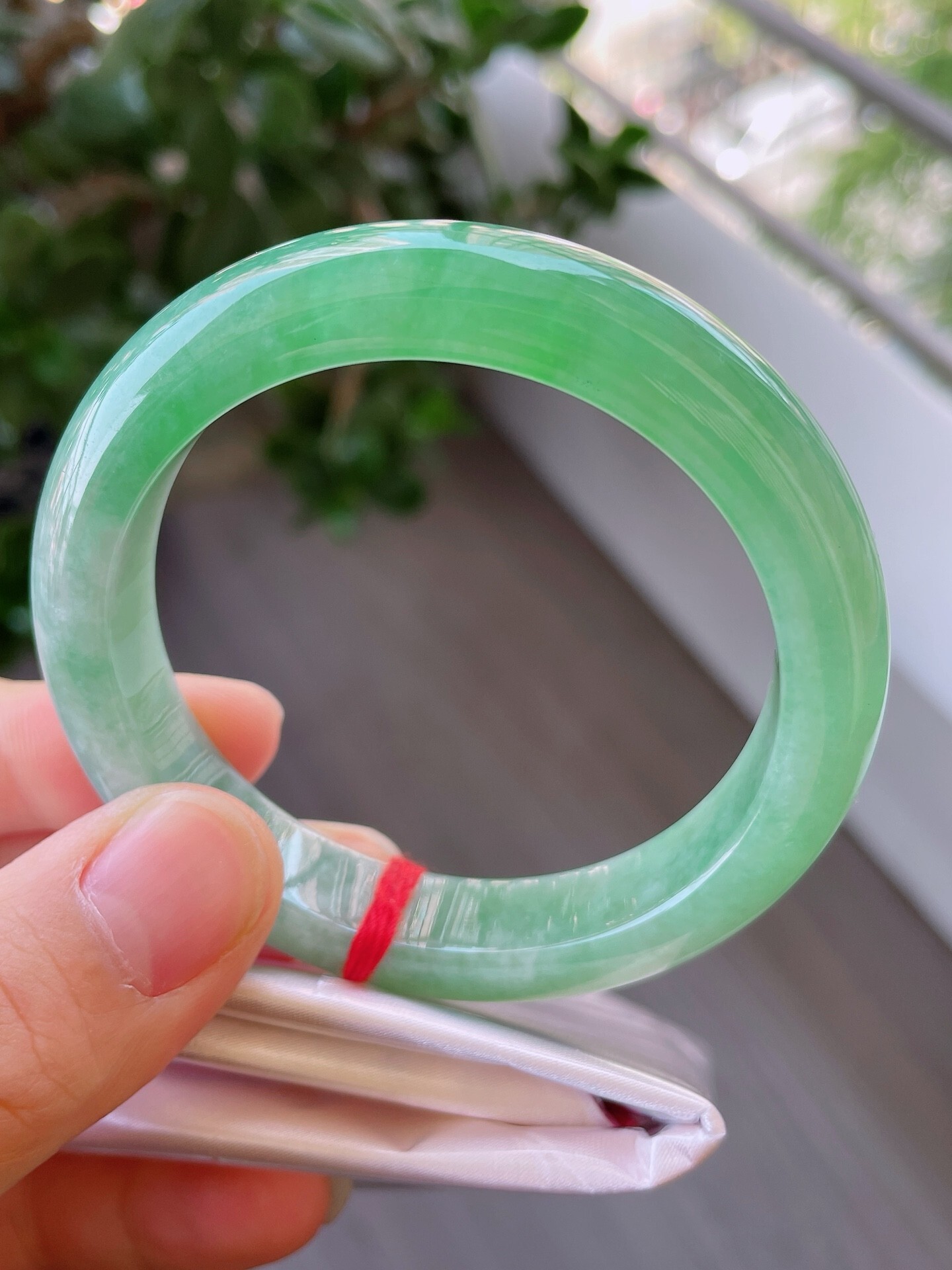 冰飄綠正圈翡翠手鐲,天然翡翠A玉, 緬甸玉, Jade, Jadeite