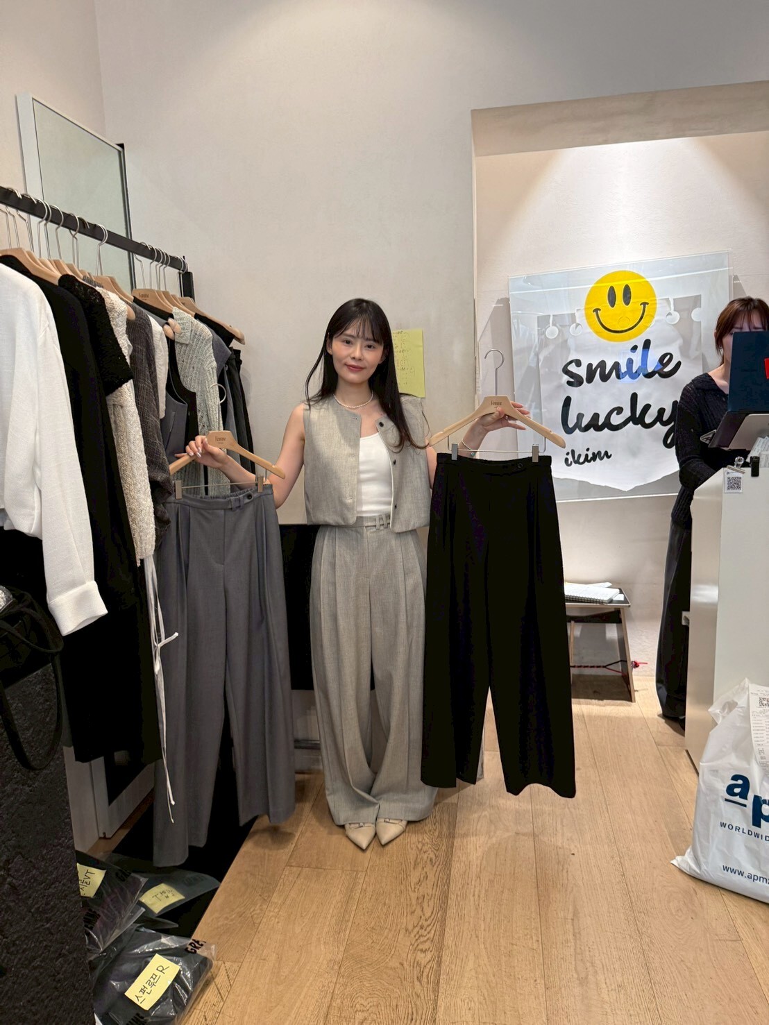 LF6008 西裝寬腿長褲