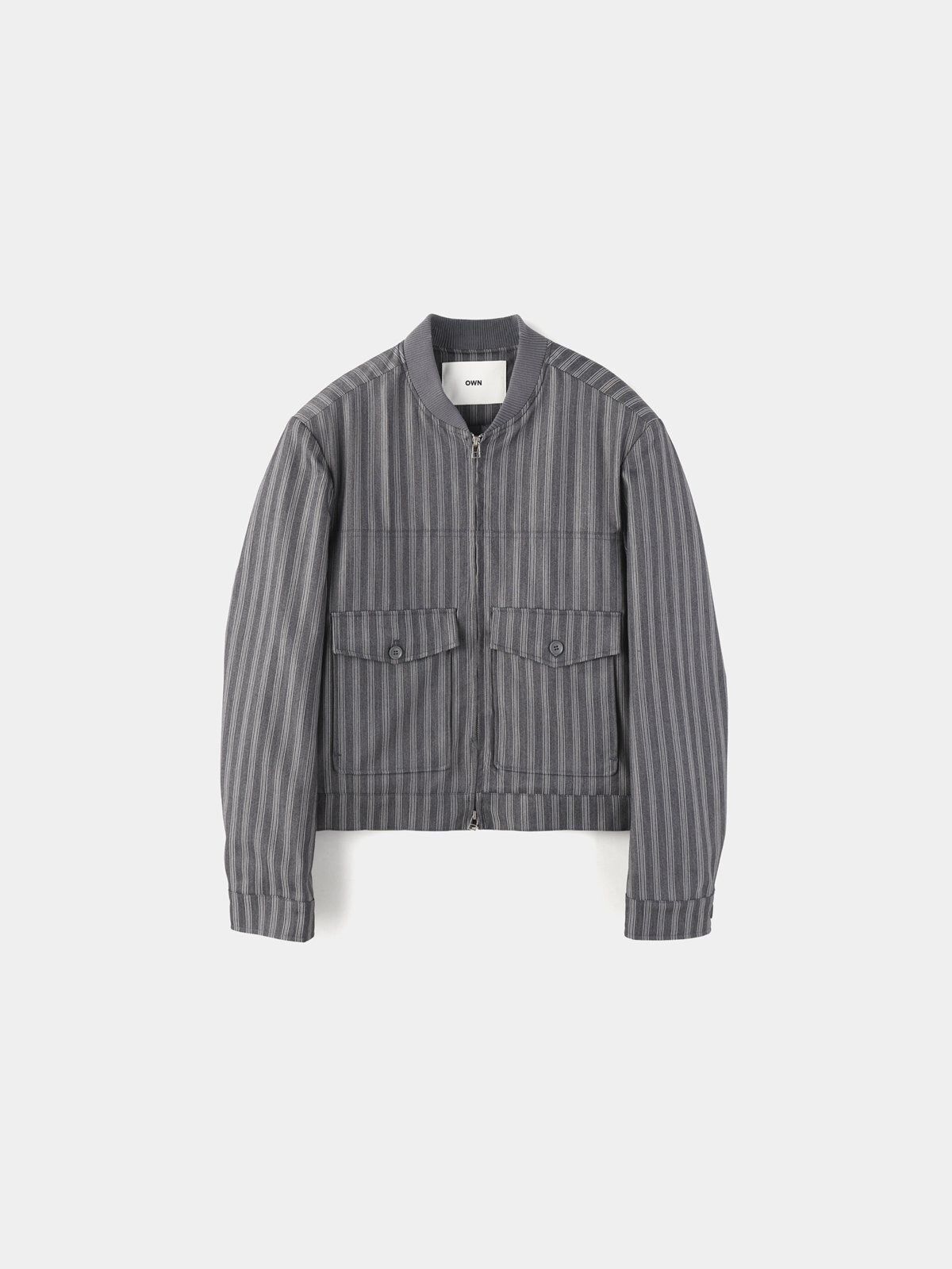 直紋拉鍊外套 OWN-129JK