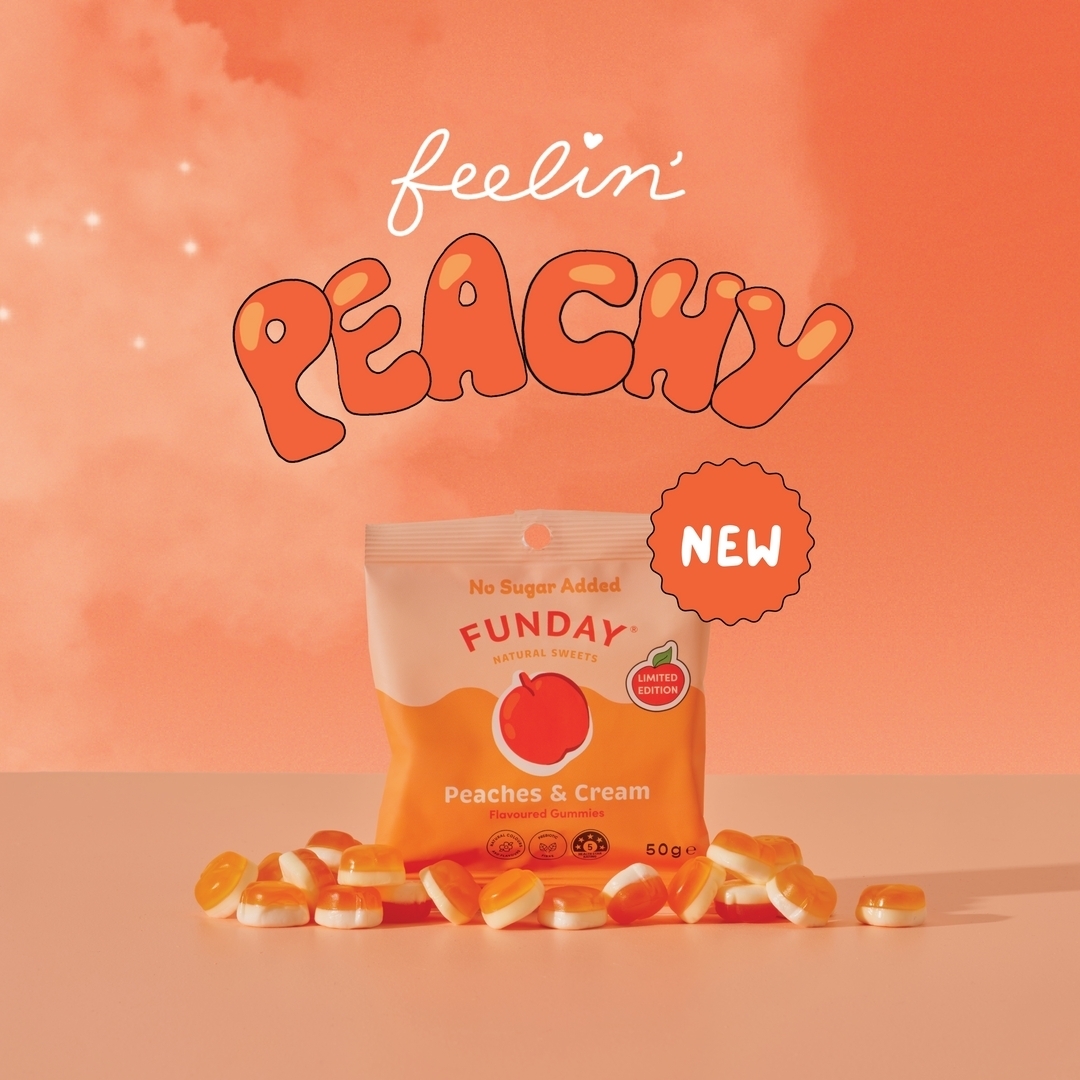 Funday 天然無添加糖 奶油水蜜桃軟糖 50g