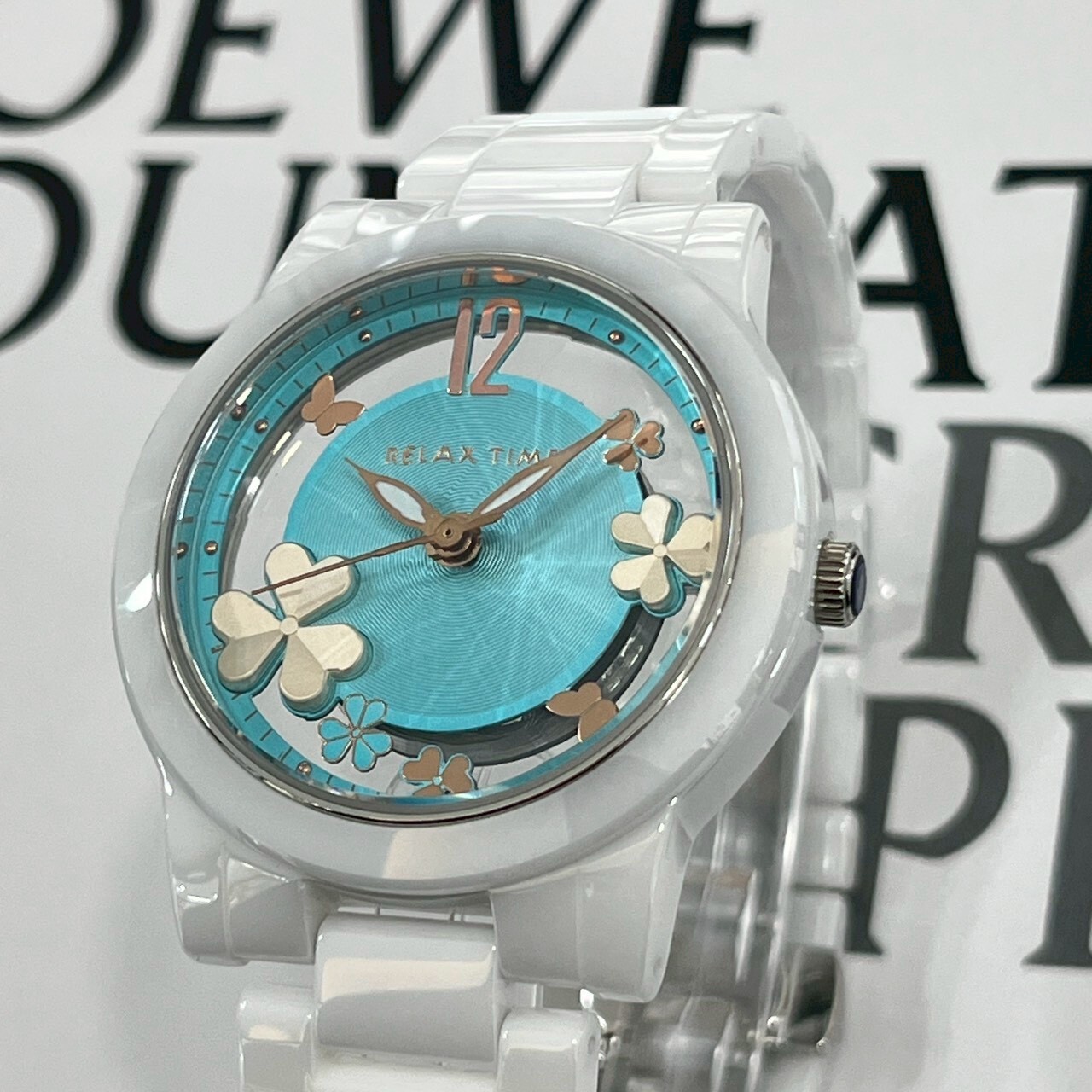 【RELAX TIME】Garden 系列的限量幸運草鏤空陶瓷錶RT-80-10/RT-80-7  31mm現代鐘錶