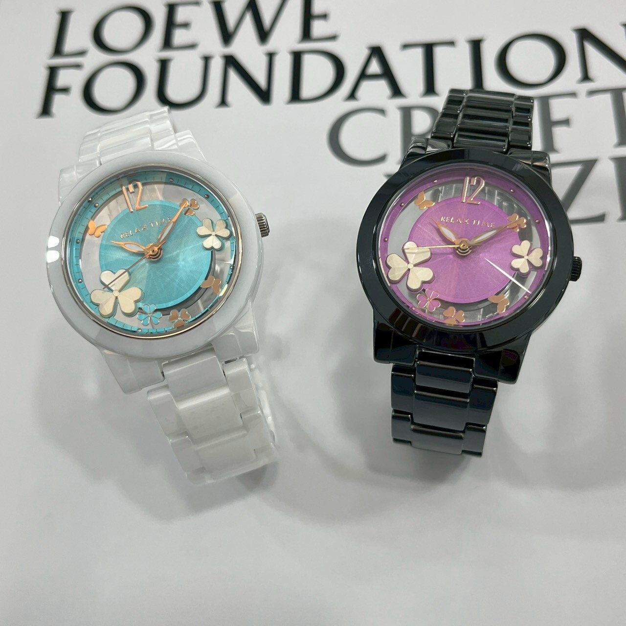 【RELAX TIME】Garden 系列的限量幸運草鏤空陶瓷錶RT-80-10/RT-80-7  31mm現代鐘錶