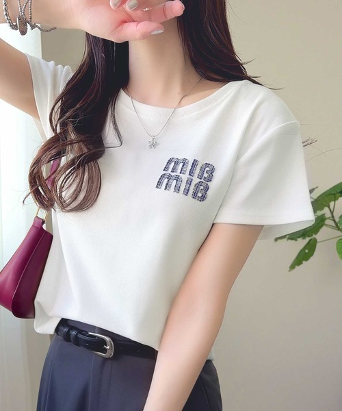 日本🇯🇵連線 mily bilet 胸前拼布Logo設計短袖T恤 休閒 拼布 合身 短版 短袖 T恤 5色(任買兩件711免運)/預購