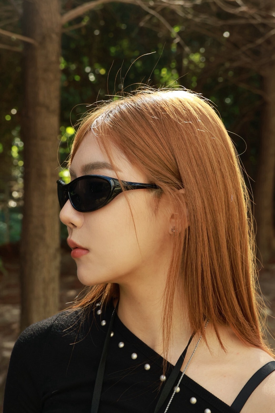 全包式 未來感 大框 顯瘦 有色 #眼鏡