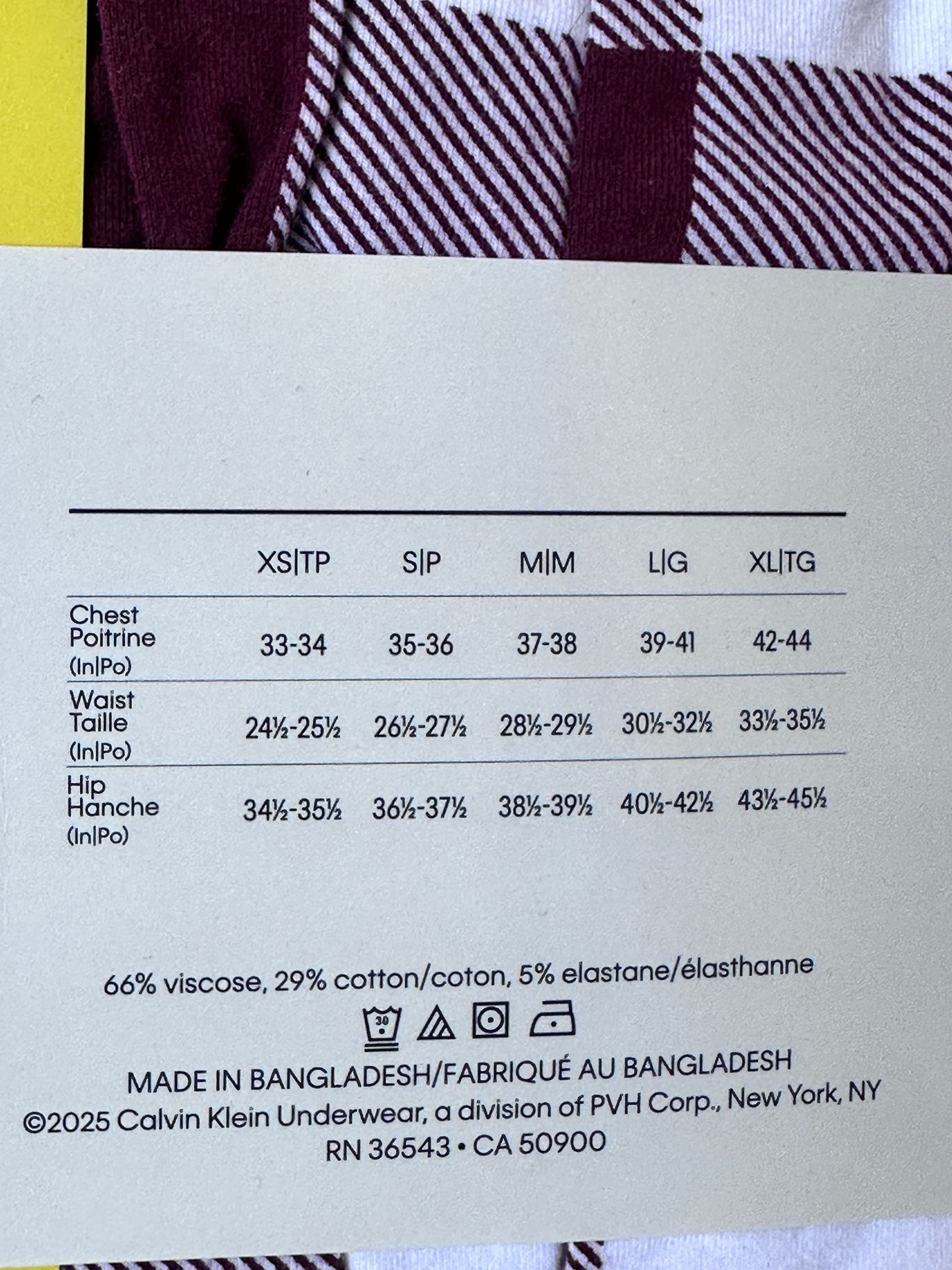 RP131 CK 薄長袖睡衣2件套裝 (酒紅色)