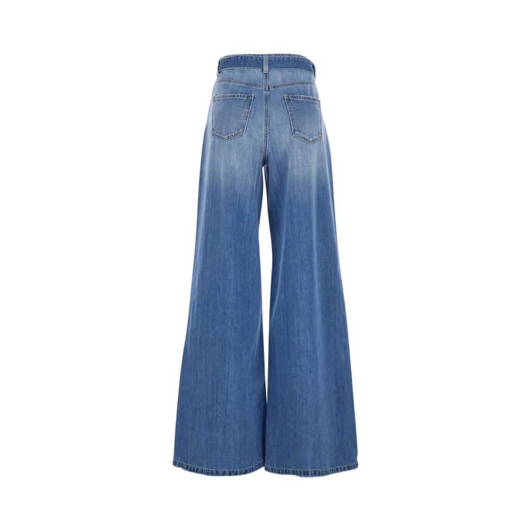 1TS0319-014 [TWINSET] Belt Flared Jeans Denim Blue #261TP2710 (C-EU-E)