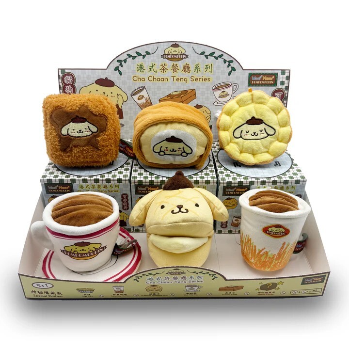 Woof² Pompompurin布甸狗．港式茶餐廳人寵系列玩具盲盒