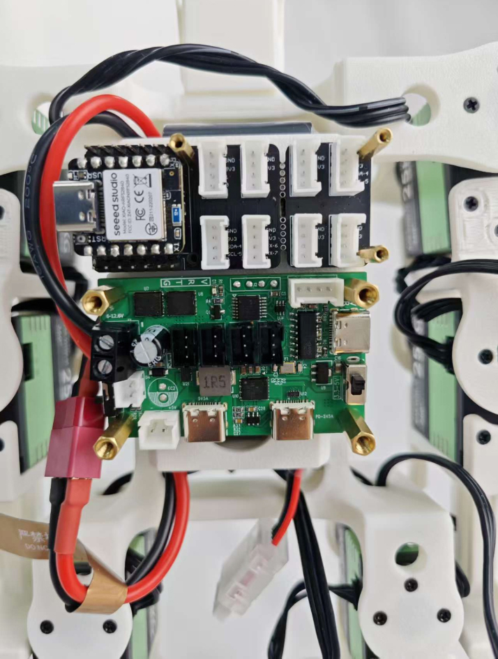 Fashionstar Atom X 17-DOF 開源機器人套件,硬體連接示意