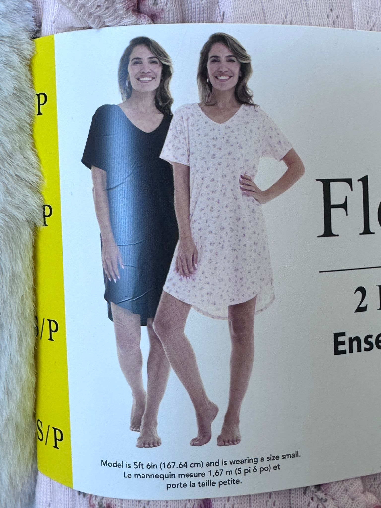 RP132 Flora Nikrooz 粉紅碎花+黑色 全棉碎裙2件裝